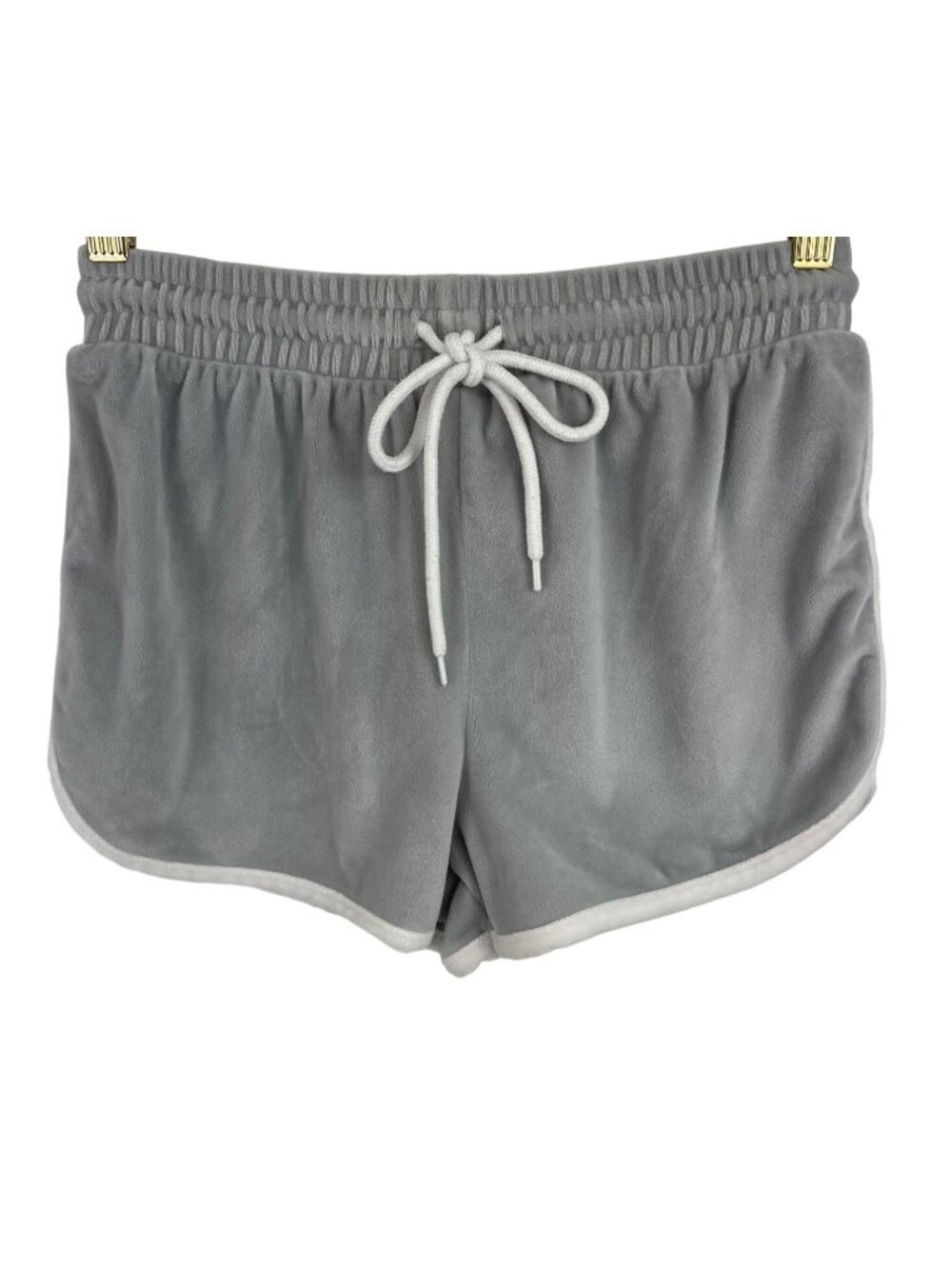 Rue 21 Womens Size Medium Gray Velour Velvety Drawstring Shorts